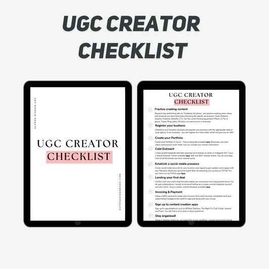 FREE UGC Creator Checklist